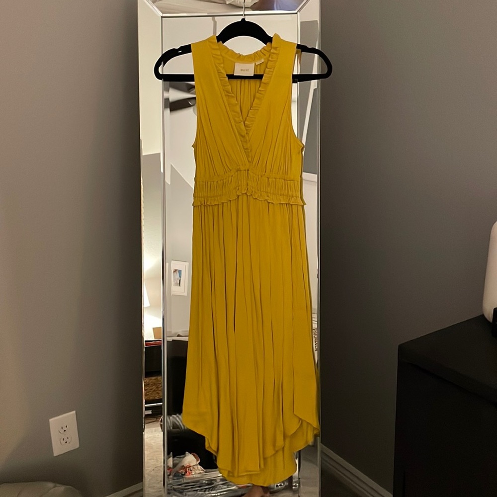 Maeve Yellow High Low Dress